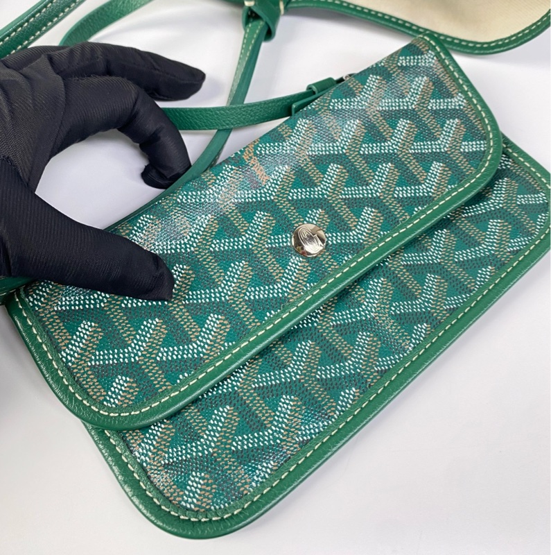 【96%新❤️經典保值！割秒殺價優惠】GOYARD SaintLouis Y字老花滿印 托特包 小號 綠色-10