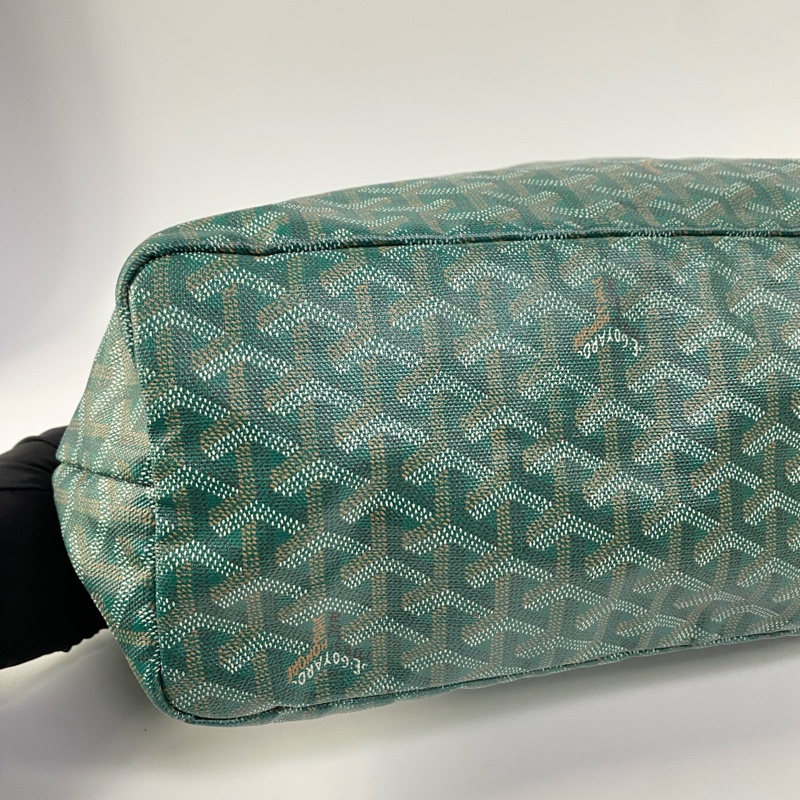 【96%新❤️經典保值！割秒殺價優惠】GOYARD SaintLouis Y字老花滿印 托特包 小號 綠色-12