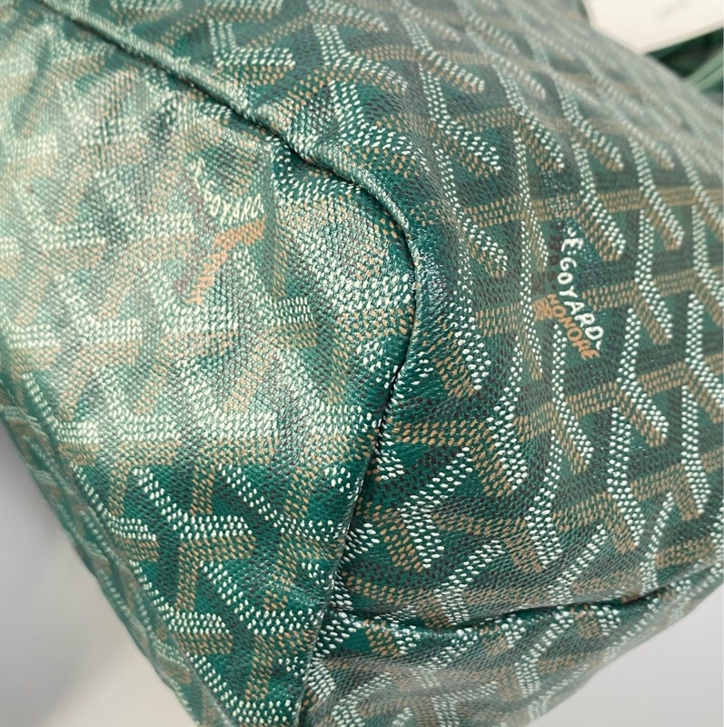 【96%新❤️經典保值！割秒殺價優惠】GOYARD SaintLouis Y字老花滿印 托特包 小號 綠色-16