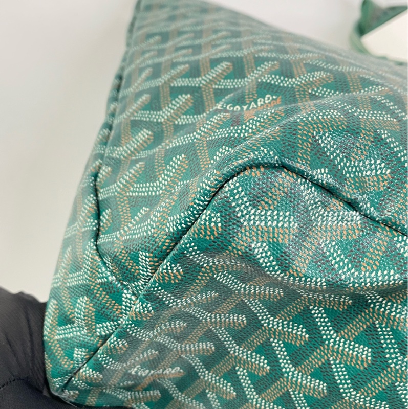 【96%新❤️經典保值！割秒殺價優惠】GOYARD SaintLouis Y字老花滿印 托特包 小號 綠色-17