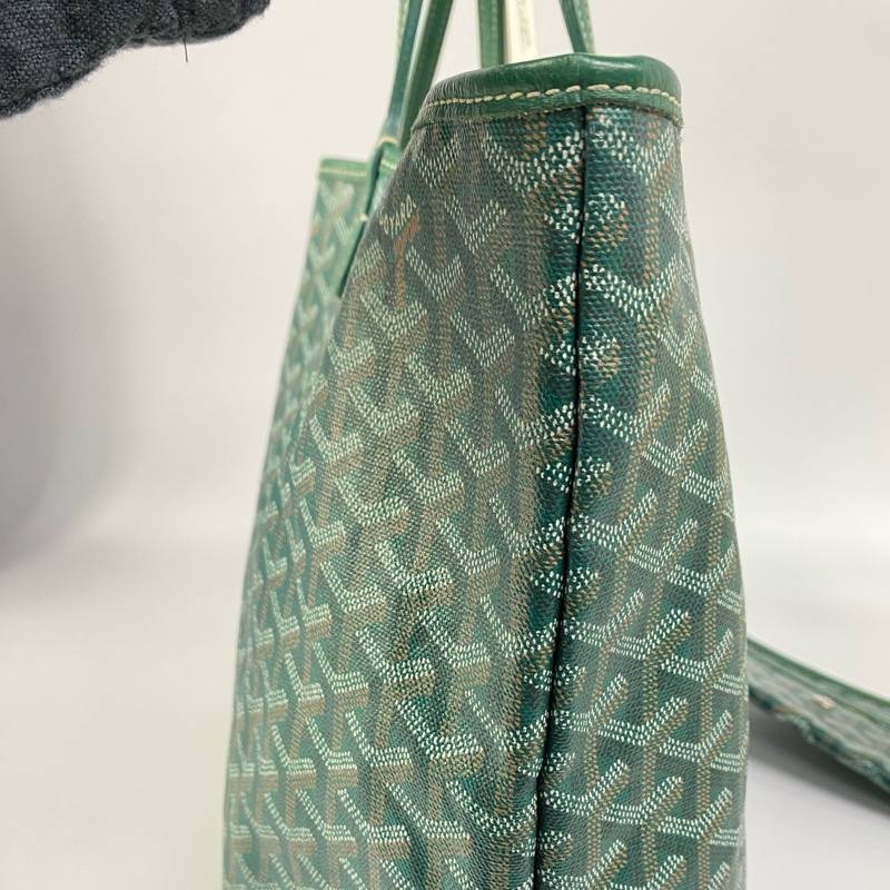 【96%新❤️經典保值！割秒殺價優惠】GOYARD SaintLouis Y字老花滿印 托特包 小號 綠色-18