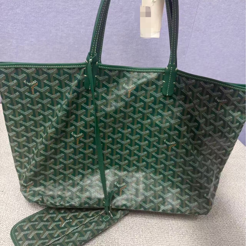 【96%新❤️經典保值!割秒殺價優惠】GOYARD SaintLouis Y字老花滿印 托特包 小號 綠色-1