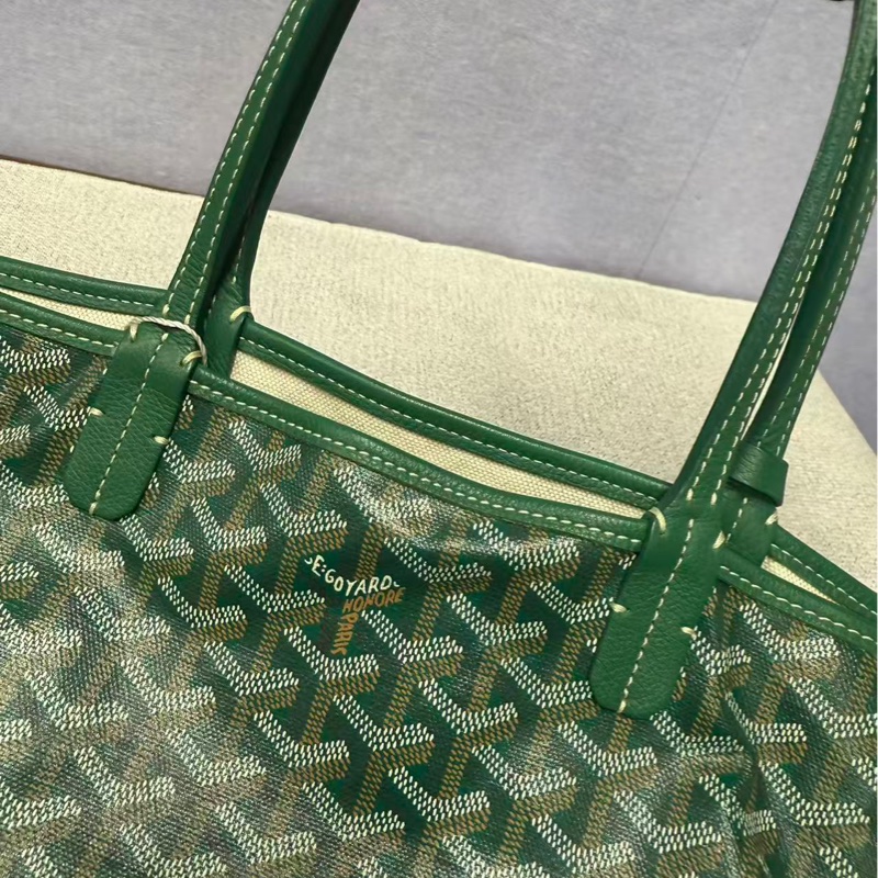 【96%新❤️經典保值!割秒殺價優惠】GOYARD SaintLouis Y字老花滿印 托特包 小號 綠色-7