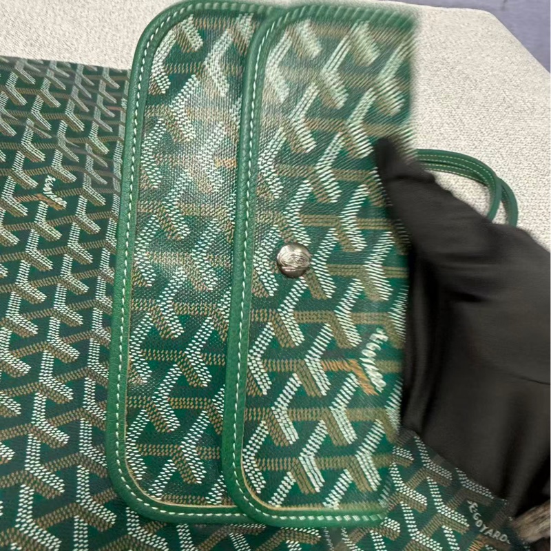 【96%新❤️經典保值!割秒殺價優惠】GOYARD SaintLouis Y字老花滿印 托特包 小號 綠色-9