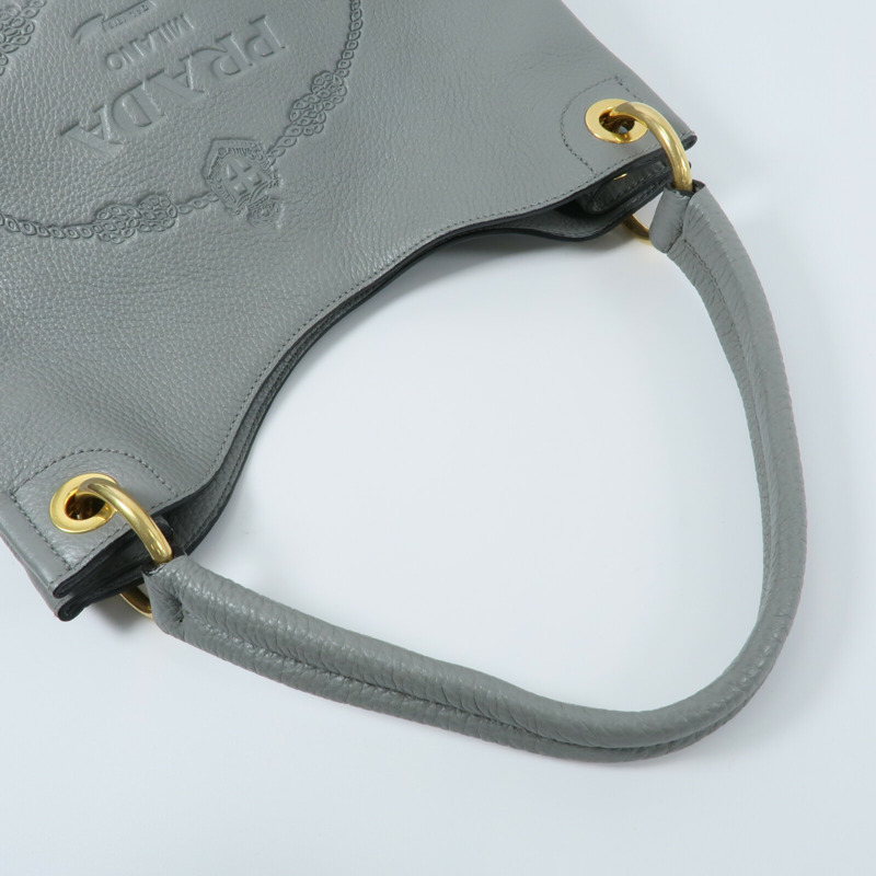 PRADA 牛皮皮革Vitello Phenix肩背袋-9