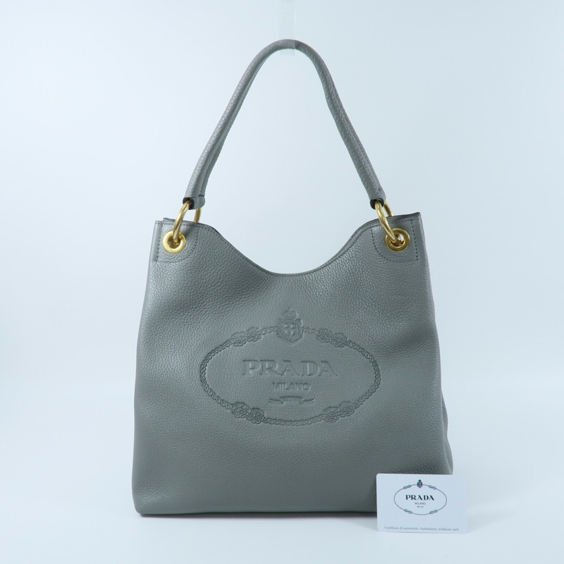 PRADA 牛皮皮革Vitello Phenix肩背袋-10