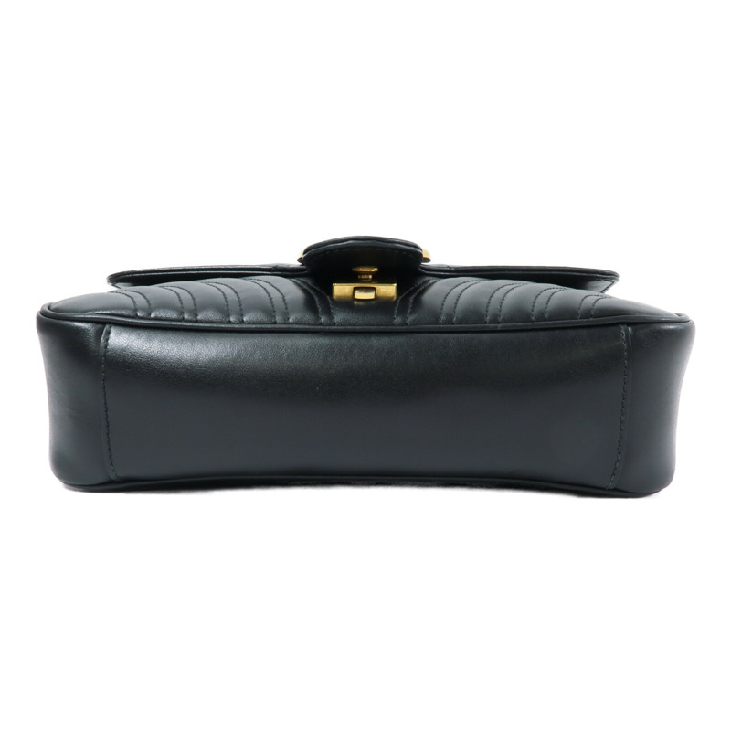 GUCCI 牛皮皮革GG Marmont鏈帶肩背袋-3