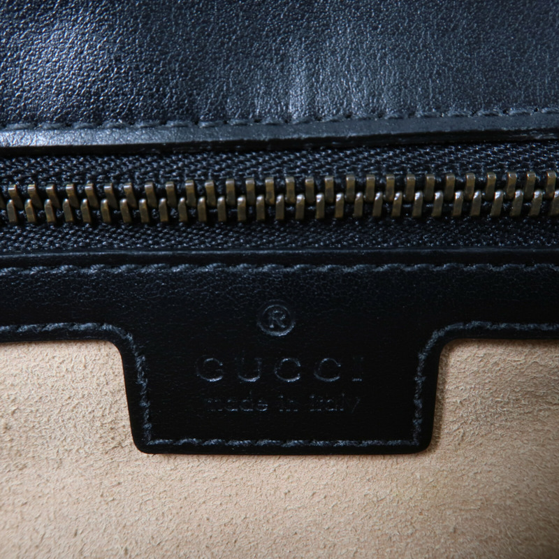 GUCCI 牛皮皮革GG Marmont鏈帶肩背袋-6