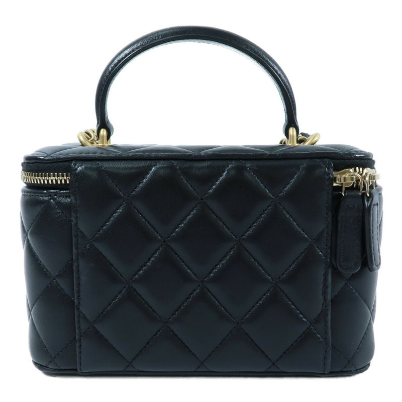 CHANEL 羊皮皮革Vanity Case鏈帶手挽肩背兩用袋-1