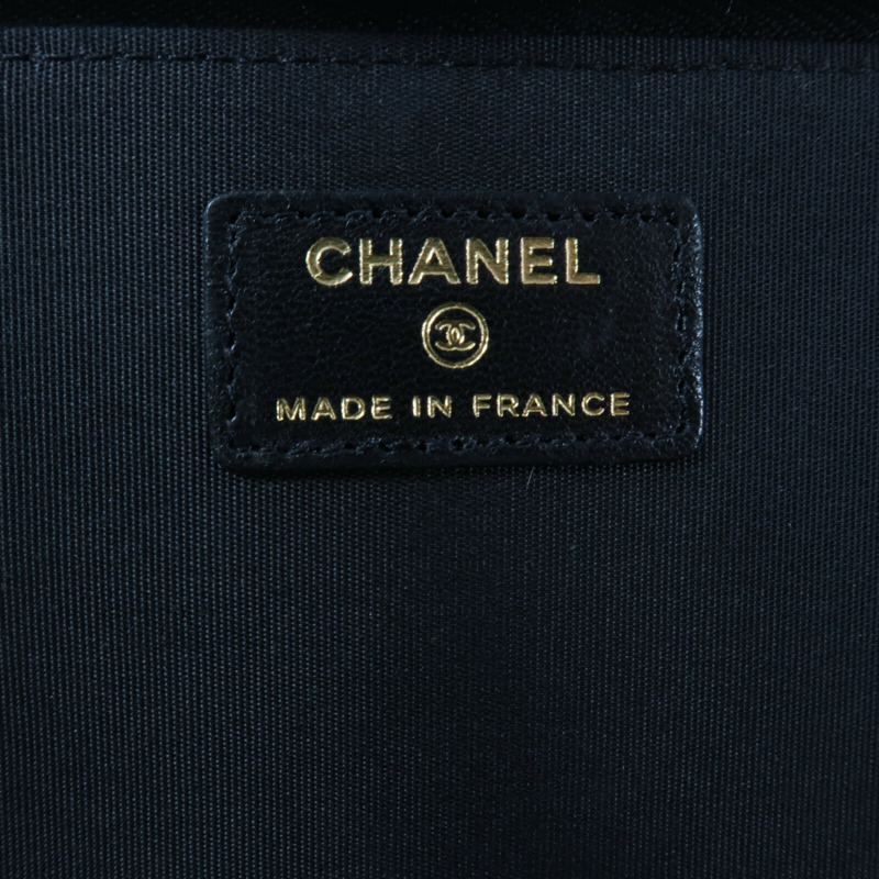 CHANEL 羊皮皮革Vanity Case鏈帶手挽肩背兩用袋-5