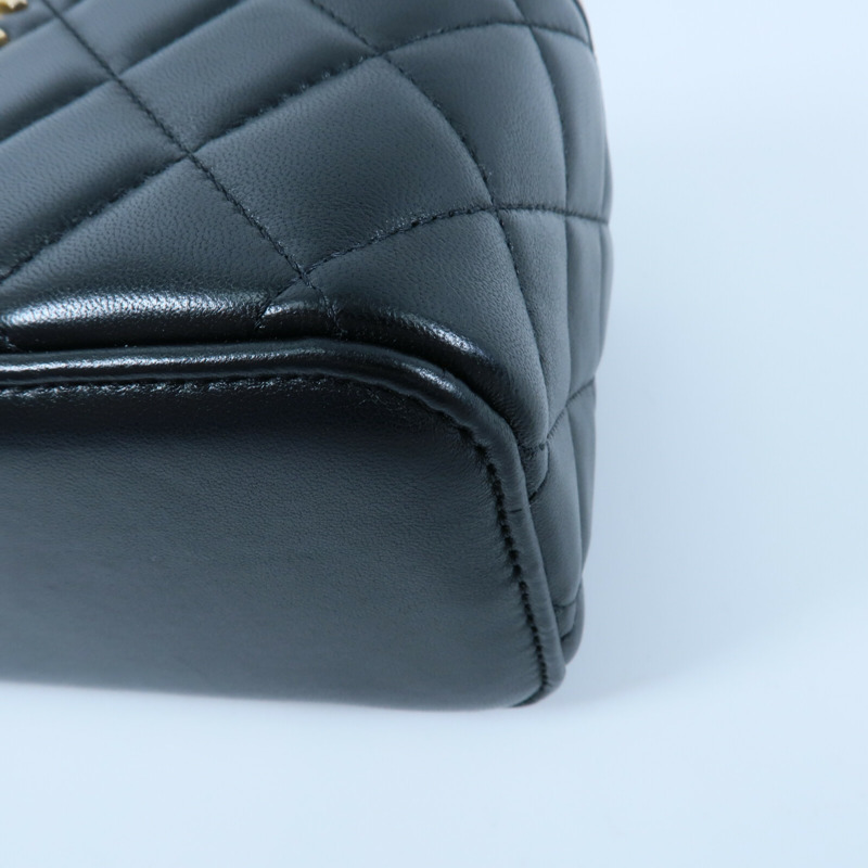 CHANEL 羊皮皮革Vanity Case鏈帶手挽肩背兩用袋-13