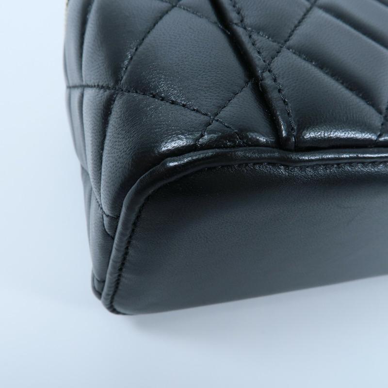 CHANEL 羊皮皮革Vanity Case鏈帶手挽肩背兩用袋-14