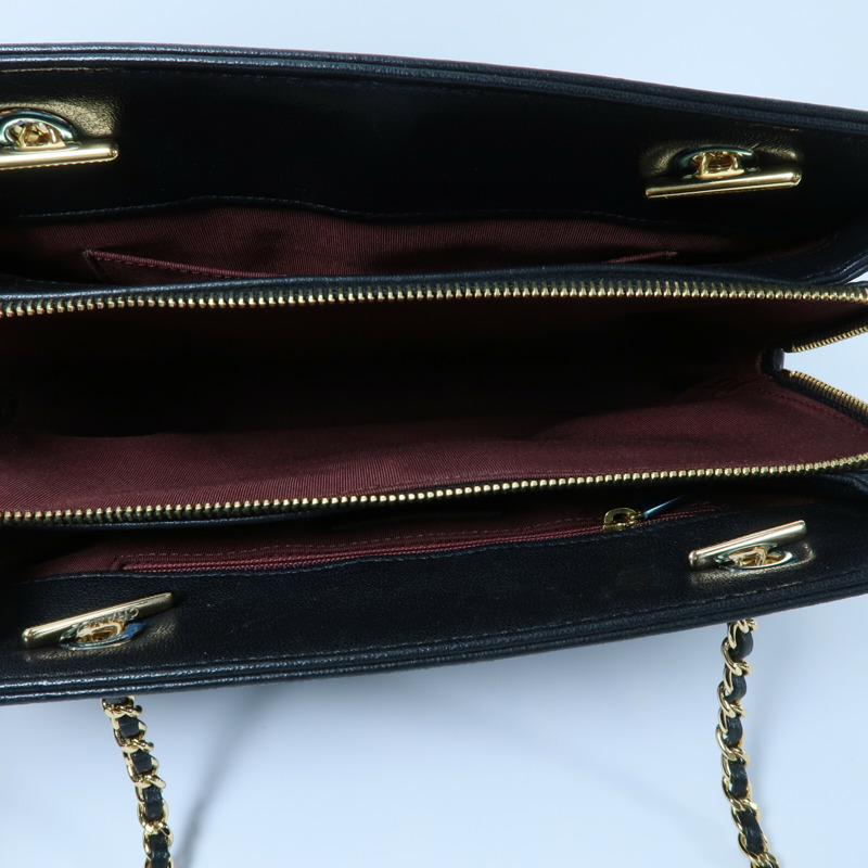 CHANEL 牛皮皮革Mademoiselle Vintage Tote鏈帶肩背袋-4