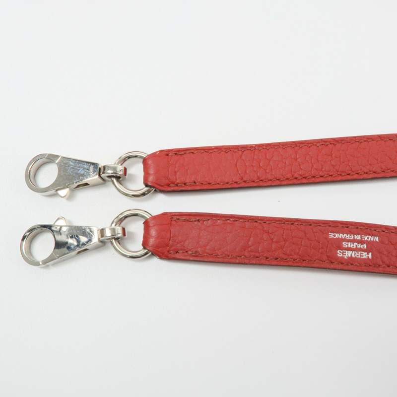 HERMES Clemence皮革Bolide 31手挽肩背兩用袋Rouge Casaque-9