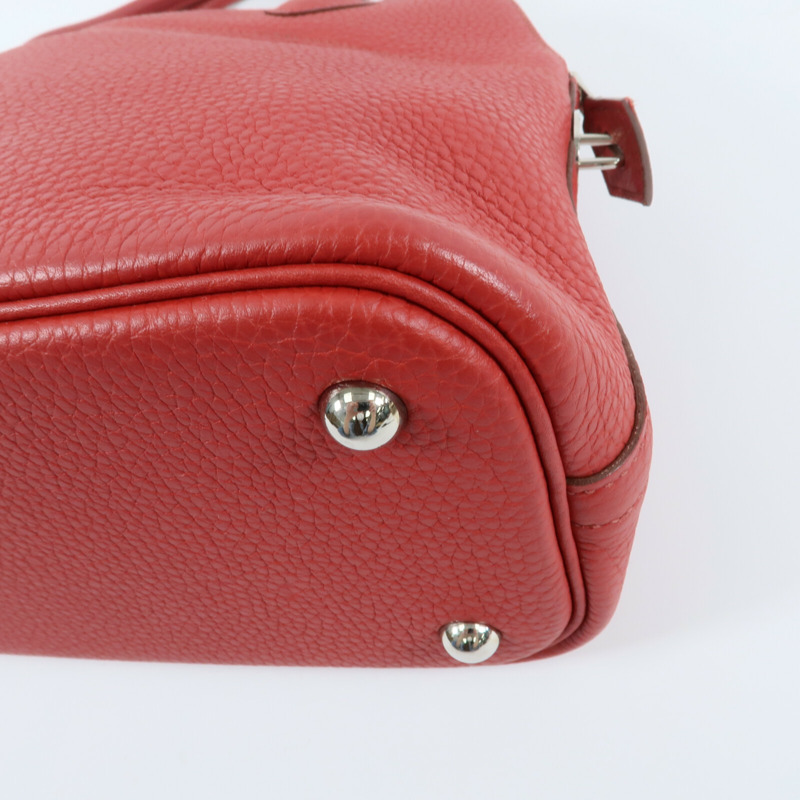 HERMES Clemence皮革Bolide 31手挽肩背兩用袋Rouge Casaque-14