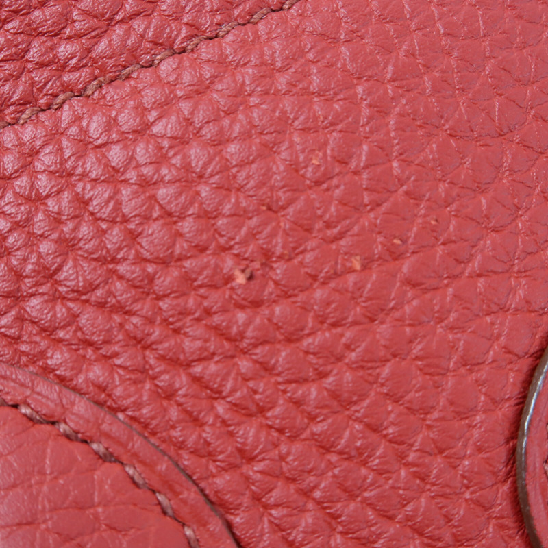 HERMES Clemence皮革Bolide 31手挽肩背兩用袋Rouge Casaque-15