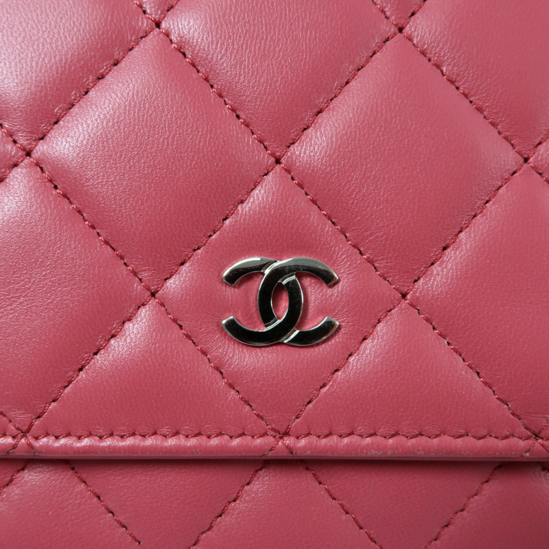 CHANEL 羊皮皮革WOC Wallet On Chain鏈帶肩背袋-6