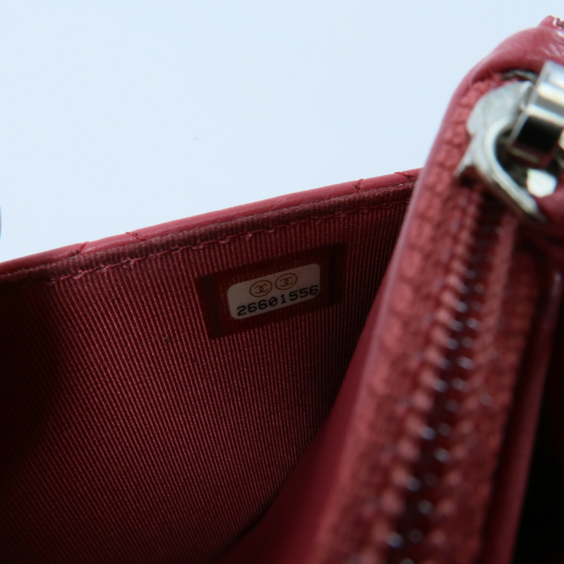 CHANEL 羊皮皮革WOC Wallet On Chain鏈帶肩背袋-7