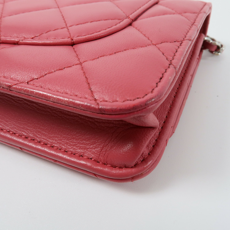 CHANEL 羊皮皮革WOC Wallet On Chain鏈帶肩背袋-14