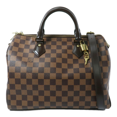 LOUIS VUITTON Damier Speedy Bandouliere 手挽肩背兩用袋