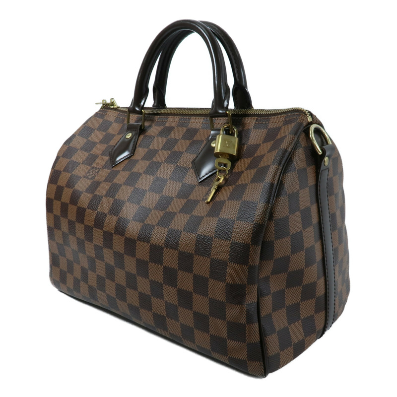 LOUIS VUITTON Damier Speedy Bandouliere 手挽肩背兩用袋-2