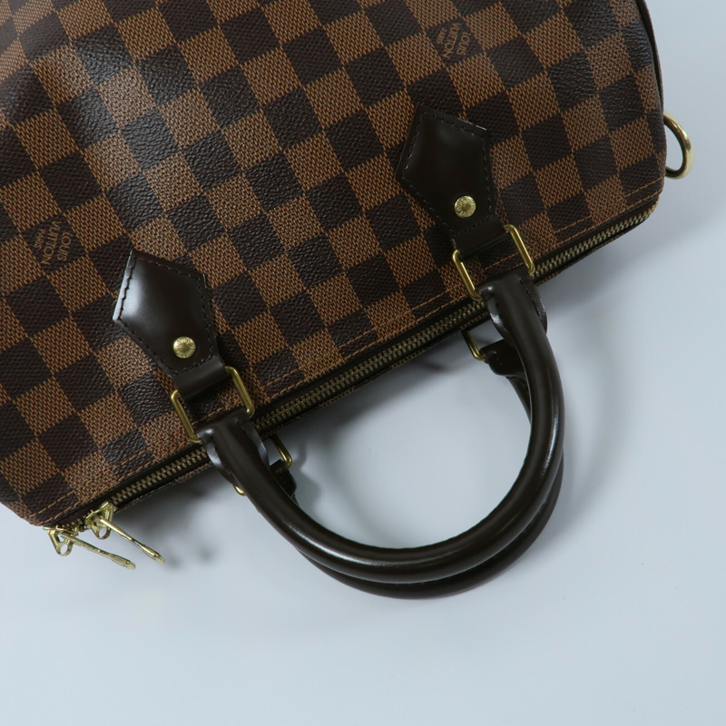 LOUIS VUITTON Damier Speedy Bandouliere 手挽肩背兩用袋-7