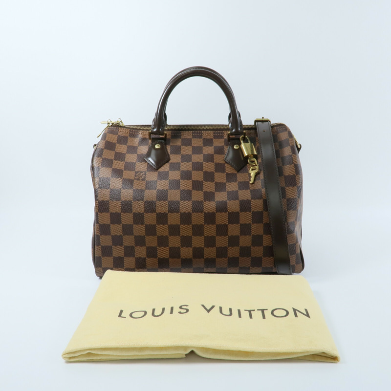 LOUIS VUITTON Damier Speedy Bandouliere 手挽肩背兩用袋-11