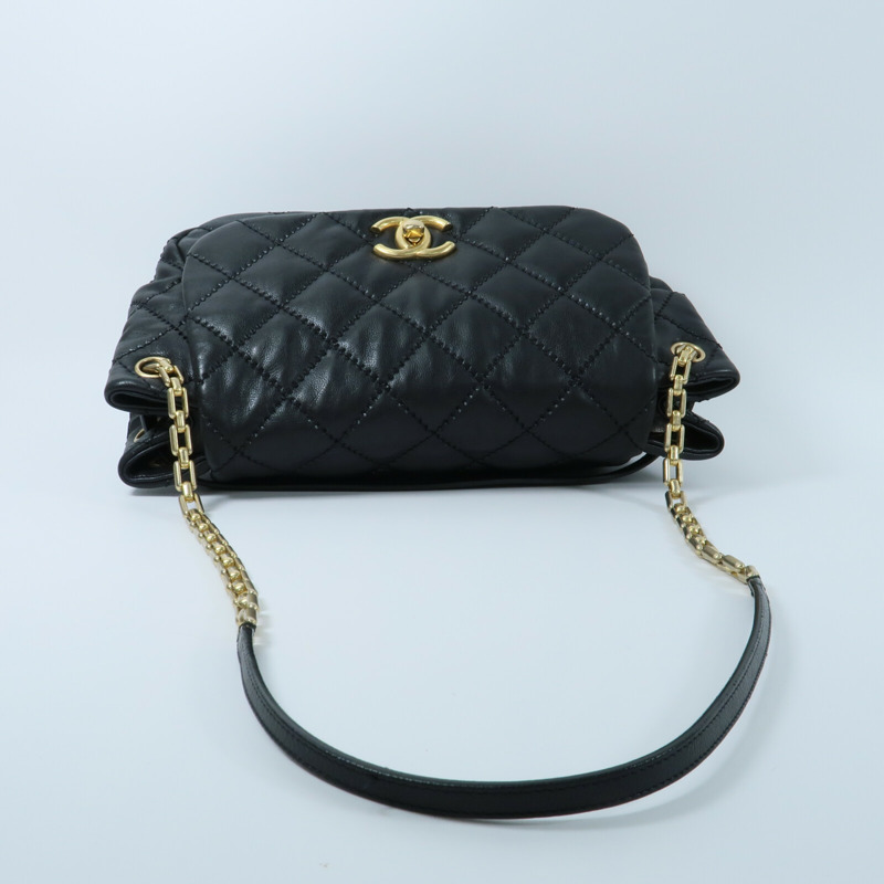 CHANEL 牛皮皮革Chain Shoulder Bag鏈帶肩背袋-9