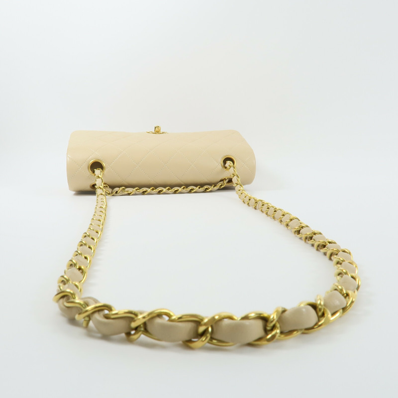 CHANEL 羊皮皮革Vintage Classic 23鏈帶肩背袋-10