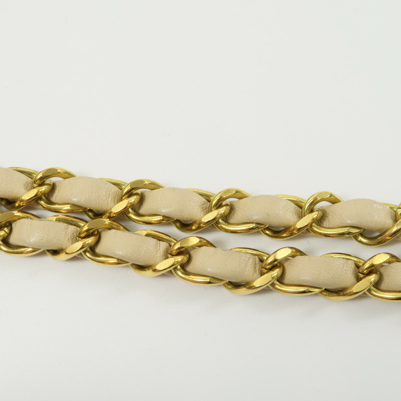 CHANEL 羊皮皮革Vintage Classic 23鏈帶肩背袋-12