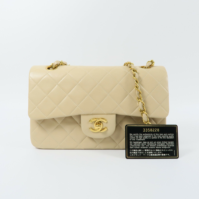 CHANEL 羊皮皮革Vintage Classic 23鏈帶肩背袋-13