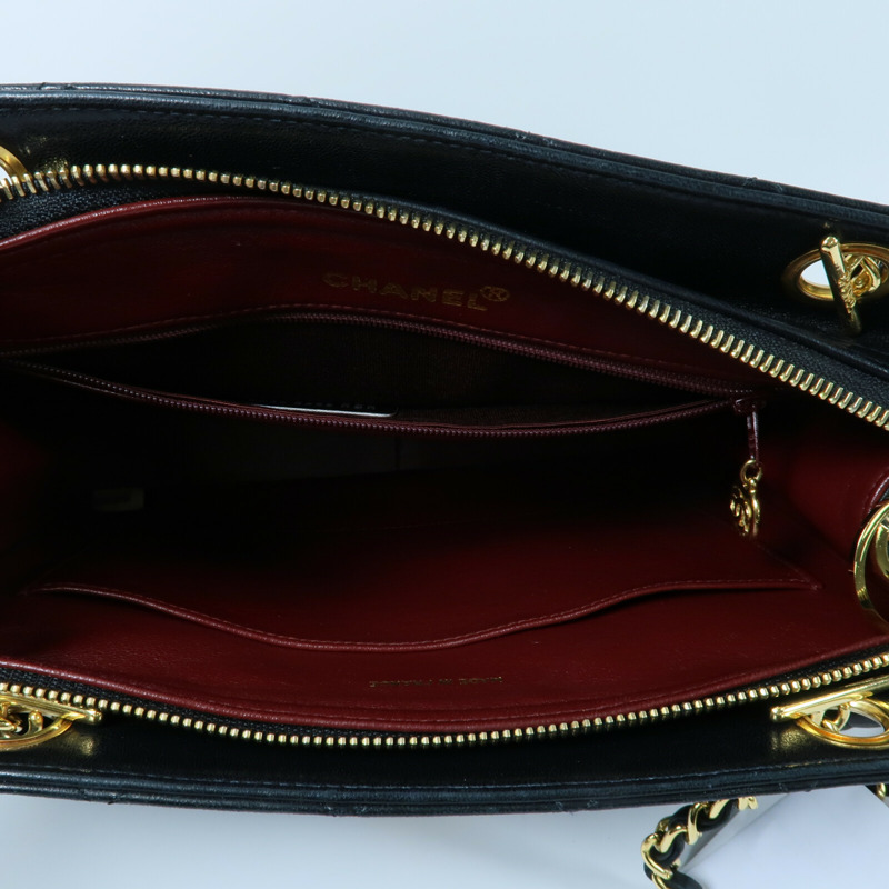 CHANEL 羊皮皮革Vintage Chain Shoulder Bag鏈帶肩背袋-4