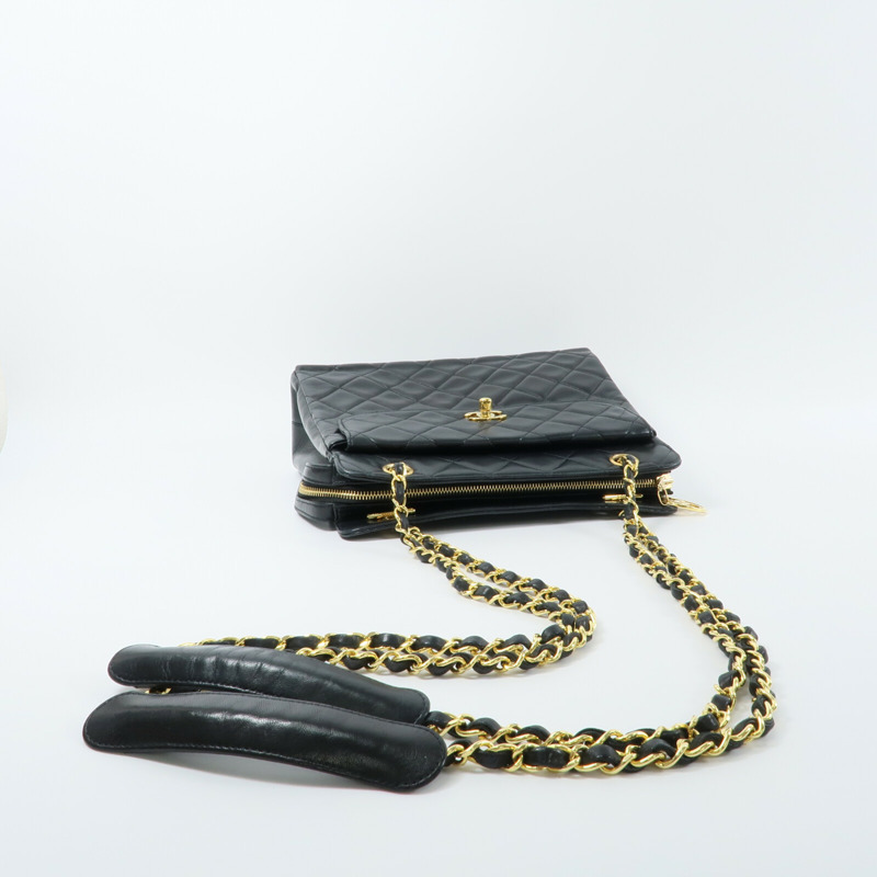 CHANEL 羊皮皮革Vintage Chain Shoulder Bag鏈帶肩背袋-9