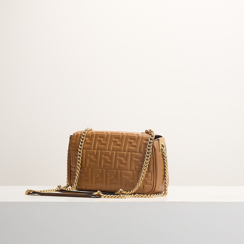 二手Fendi Baguette midi 法棍包/焦糖色-2