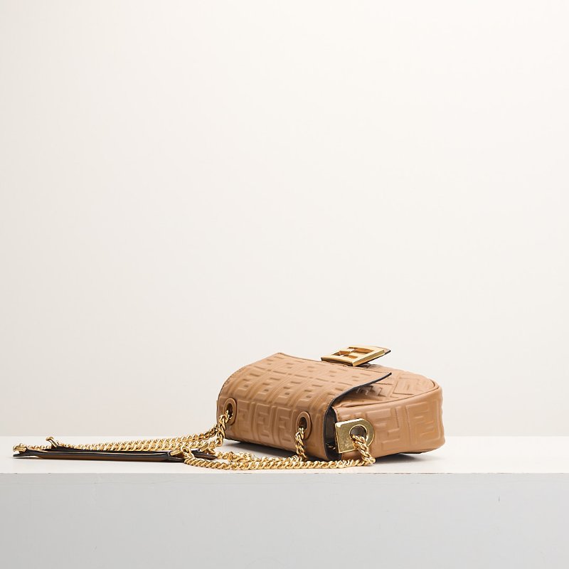 二手Fendi Baguette midi 法棍包/焦糖色-3