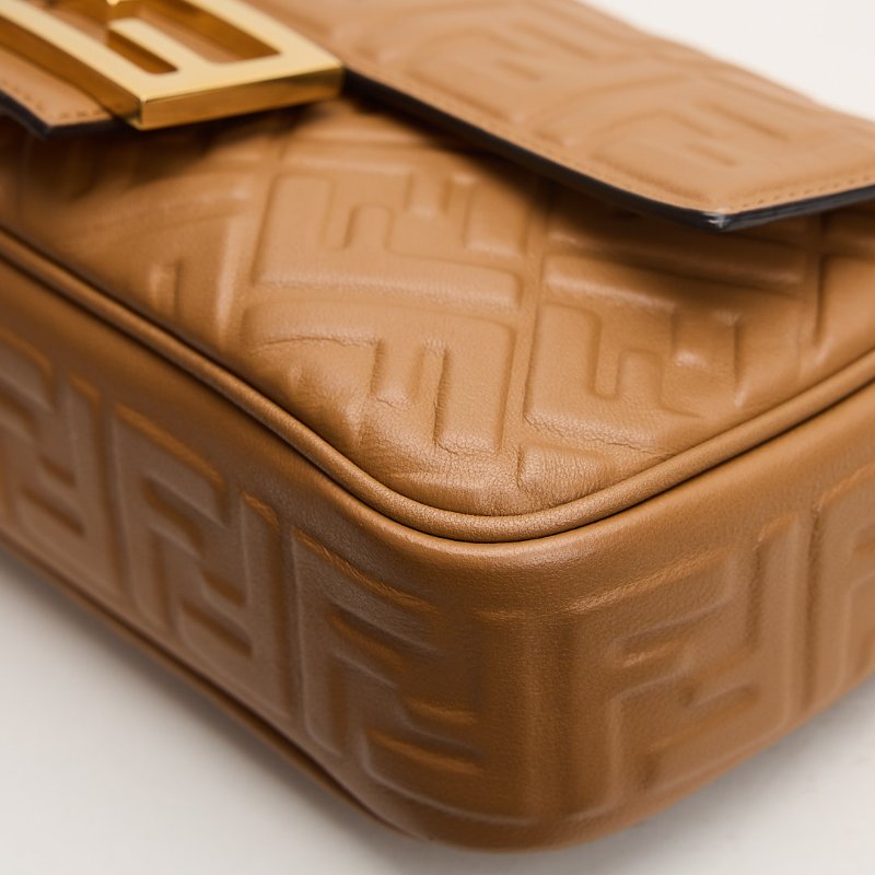 二手Fendi Baguette midi 法棍包/焦糖色-5