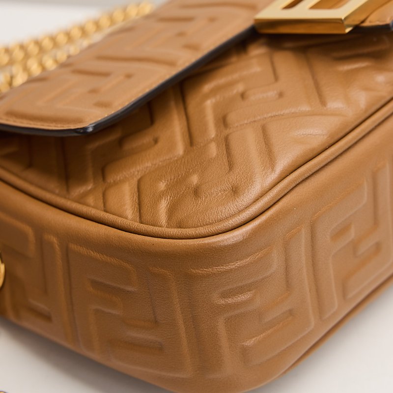 二手Fendi Baguette midi 法棍包/焦糖色-7