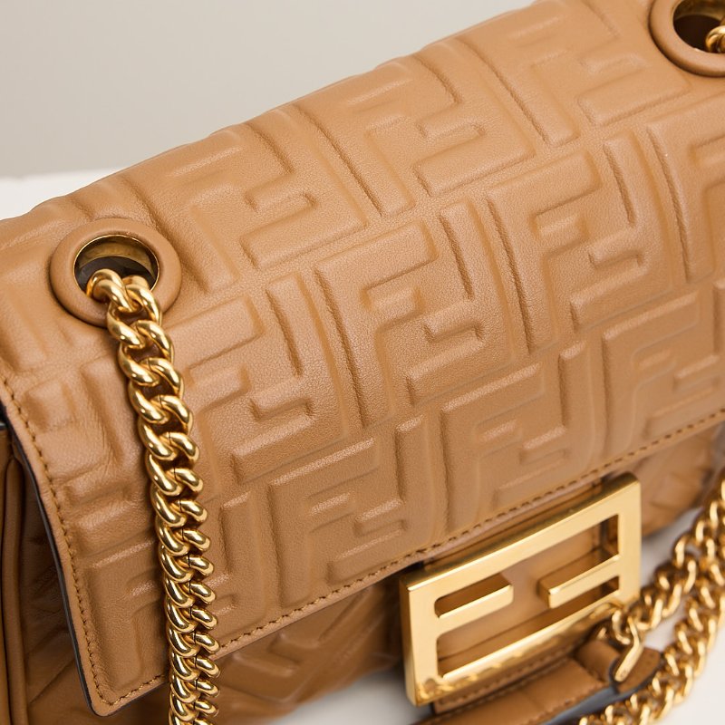 二手Fendi Baguette midi 法棍包/焦糖色-11