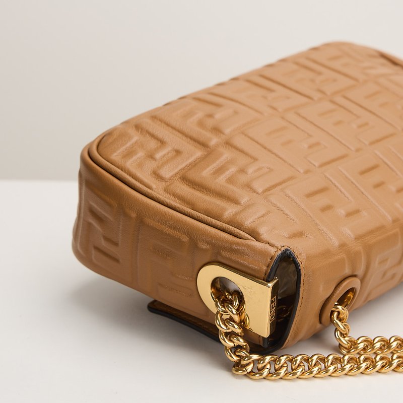 二手Fendi Baguette midi 法棍包/焦糖色-13