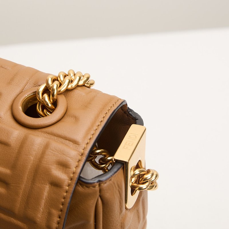 二手Fendi Baguette midi 法棍包/焦糖色-14