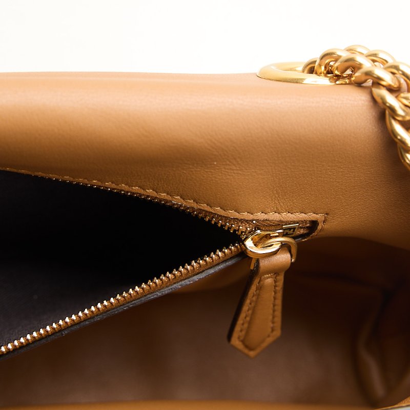 二手Fendi Baguette midi 法棍包/焦糖色-15