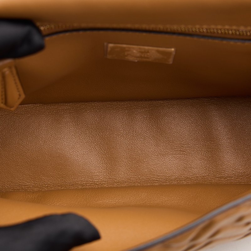 二手Fendi Baguette midi 法棍包/焦糖色-22