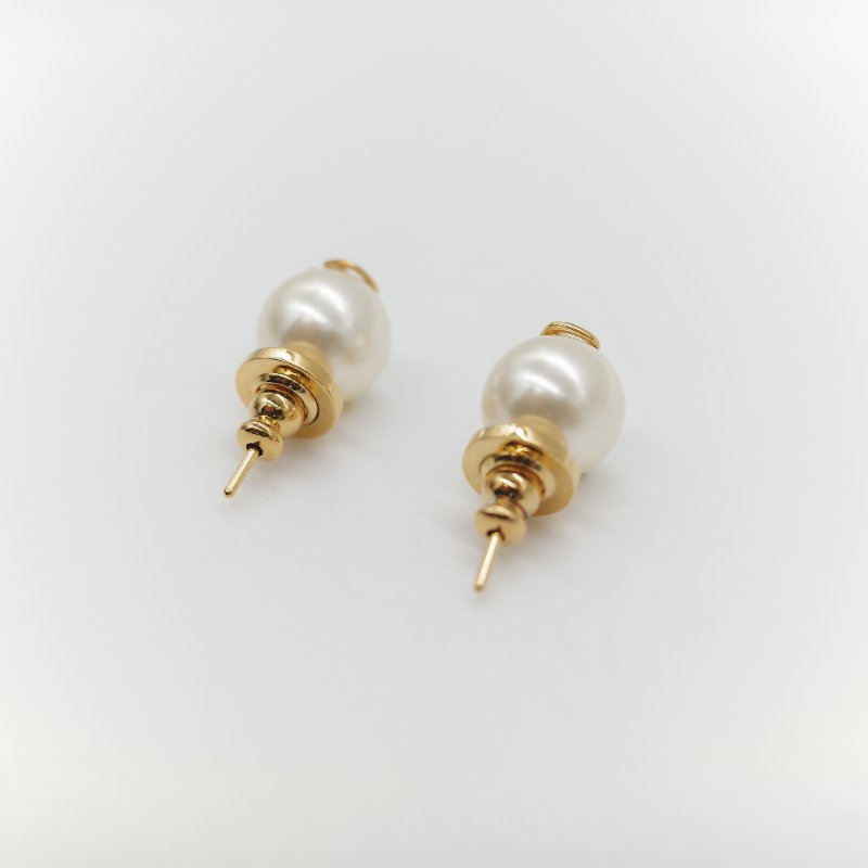 Valentino 范倫鐵諾 V 金色 珍珠 耳環 耳釘-3