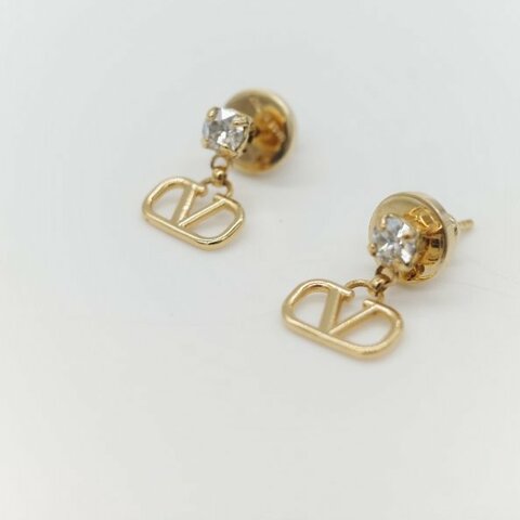 Valentino 范倫鐵諾 方糖水鑽 耳釘 耳環