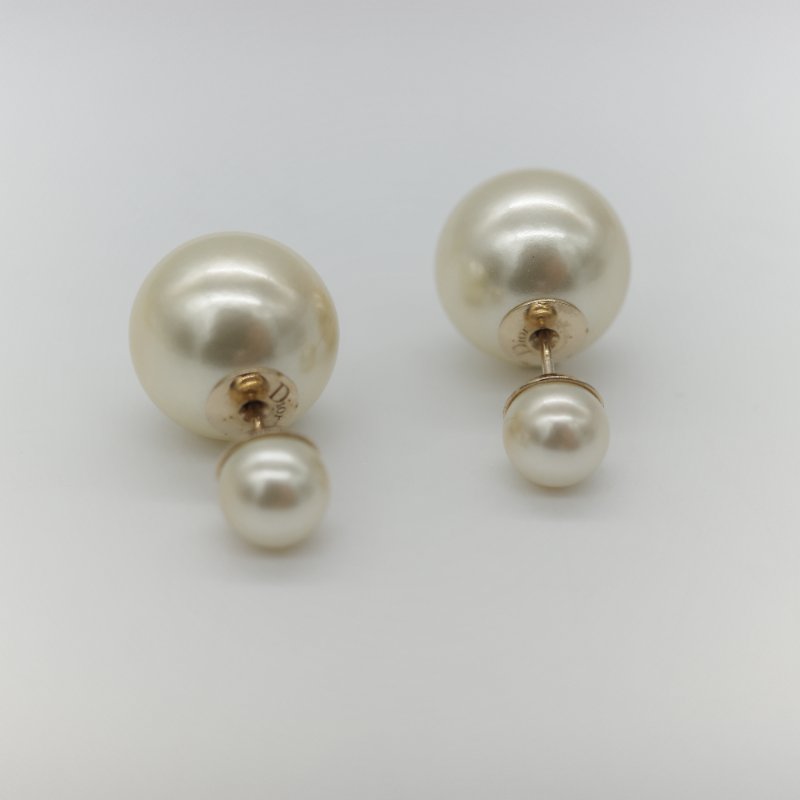 Dior 迪奧 珍珠 耳環 耳釘-3
