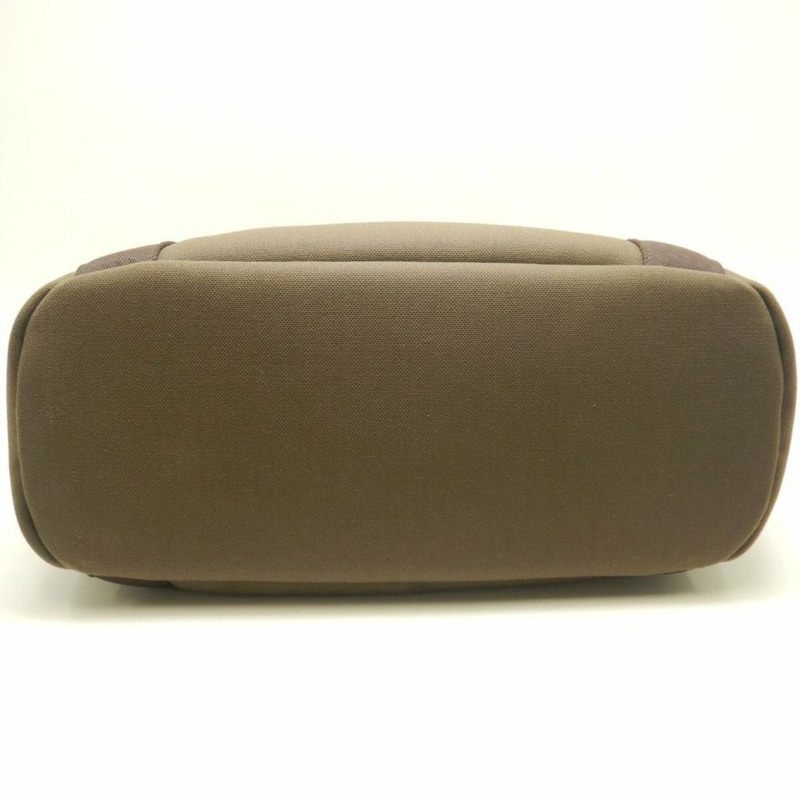 HERMES Sac de Pansage 手提包，帆布，卡其色，女式，253725-6