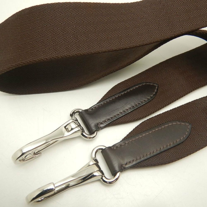 HERMES Sac de Pansage 手提包，帆布，卡其色，女式，253725-9