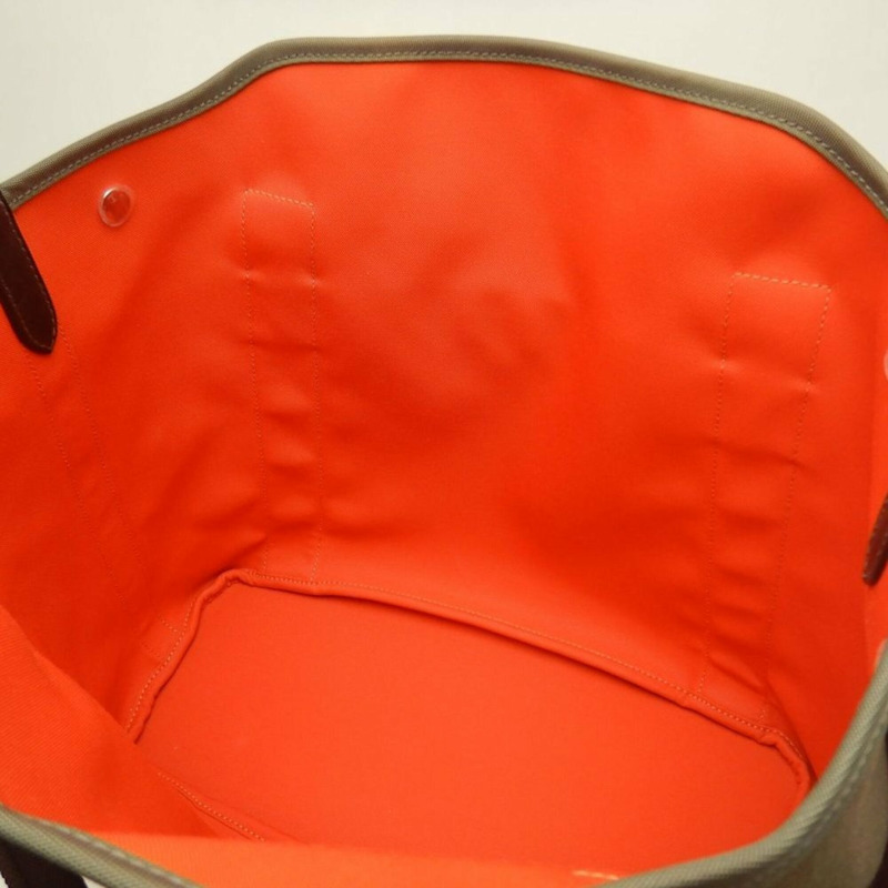 HERMES Sac de Pansage 手提包，帆布，卡其色，女式，253725-15