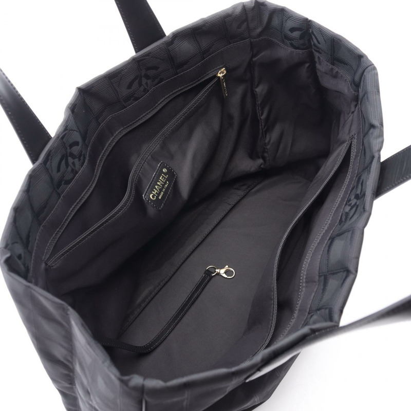 香奈兒新款旅行系列 MM 手袋 A15991 皮革尼龍帆布 黑色 二手 女士-2