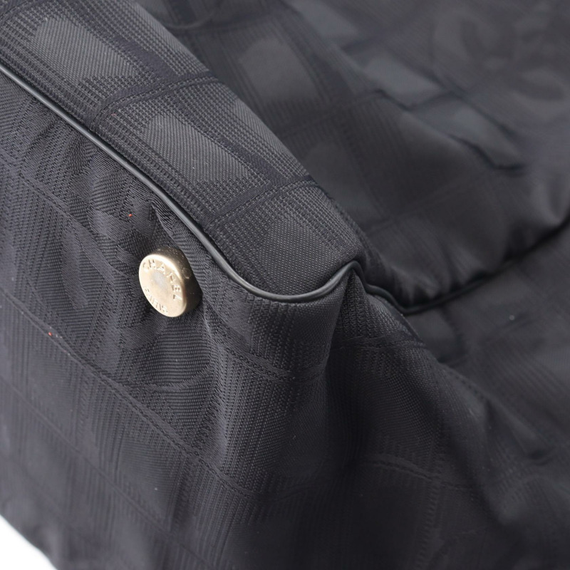 香奈兒新款旅行系列 MM 手袋 A15991 皮革尼龍帆布 黑色 二手 女士-5